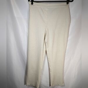Rachel Zoe Los Angeles New York Beige Checked Casual Pull On Paints Size 6